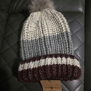 Surkana Knit Beanie with Pom Pom